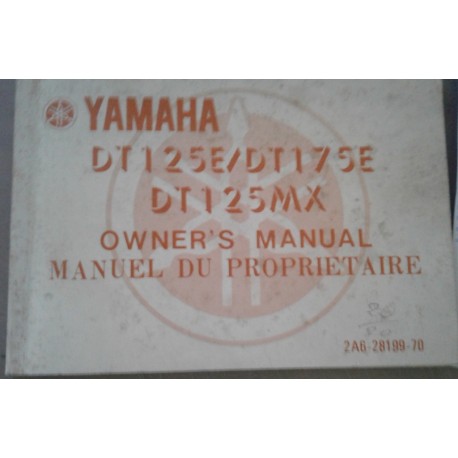 YAMAHA DT 125 E  / DT 125 / DT 125 MX de 02 / 1977