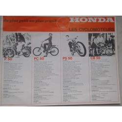 HONDA (Gamme cyclomoteurs, vélomoteurs, motos de 1968)
