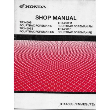 HONDA TRX 450 S / ES de 2001 / 02 (Manuel additif 10 / 2001)