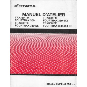 HONDA TRX 350 Fourtrax de 2003 (Manuel additif 07 / 2002)