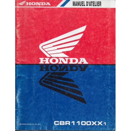 HONDA CBR 1100 XX1 de 2001 (manuel additif 02 /2001)