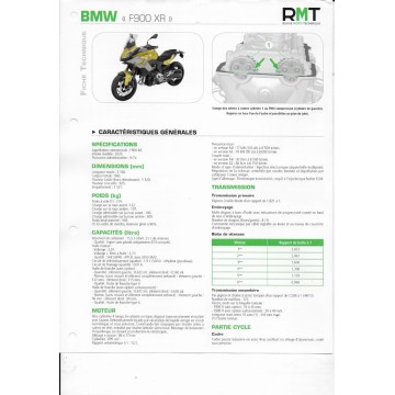 BMW F 900 XR de 2020  (Fiche Revue Moto Technique)