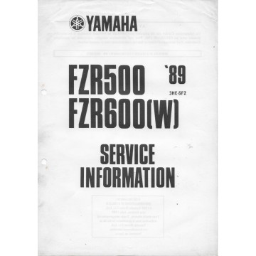 Manuel d'atelier Yamaha FZR 600 1989