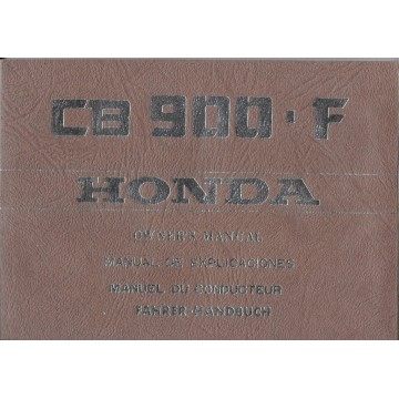 HONDA CB 900 F Bol d'Or  (manuel du conducteur 12 / 1978)