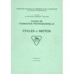 Cours formation cycles et motocycles (1970 / 80): Transmission