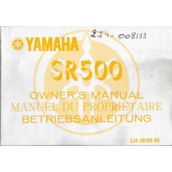 YAMAHA SR 500 de 1978 Type 2J4  (03 / 1978) 
