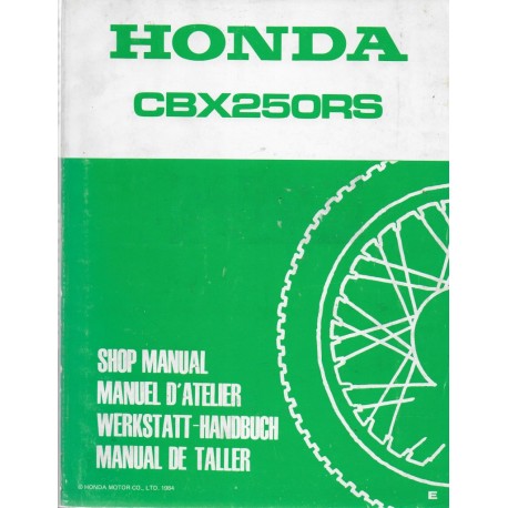 HONDA CBX 250 RS (Manuel atelier février 1984)