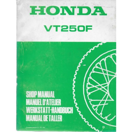 HONDA VT 250 F (Manuel atelier mars 1983)