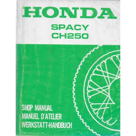 HONDA SPACY CH 250 (Manuel atelier mars 1985)