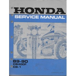 HONDA CB 400F CB-1 (manuel atelier en anglais 1989 / 1990)