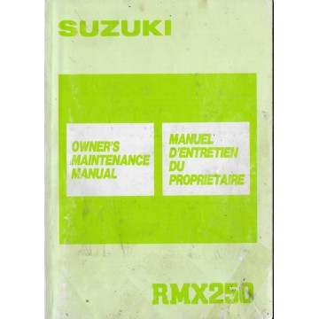 SUZUKI RMX 250  (Manuel atelier 02 / 1989) modèle 1989