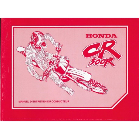 HONDA CR 500 R  1998  (manuel de base)  Type MAC (07/92)