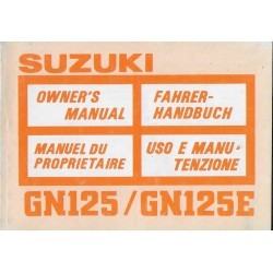 SUZUKI GN 125 K /  GN 125 EK modèle 1989  (07 / 1988)
