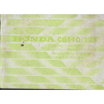 HONDA CG 110 / 125  de 1981 (manuel utilisateur 12/ 1980) 