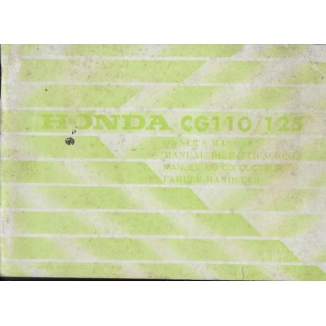 HONDA CG 110 / 125  de 1981 (manuel utilisateur 12/ 1980) 