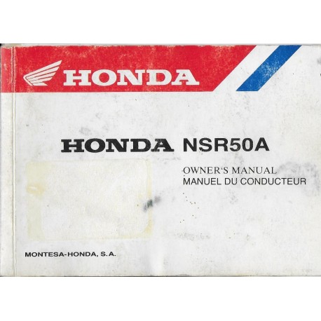 HONDA NSR 50 A  (Manuel utilisateur)
