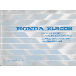 HONDA XL 500 S de 1979 (manuel utilisateur 07 / 1979) 