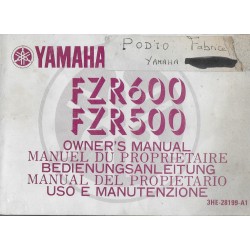 YAMAHA FZR 500 / 600  de 1991 Type 3HE ( 06 /1990)