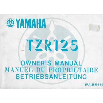 YAMAHA TZR 125 type 3PA de1989 (novembre 1988)