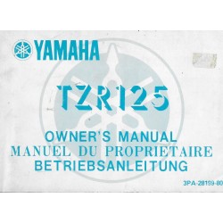 YAMAHA TZR 125 type 3PA de1989 (novembre 1988)