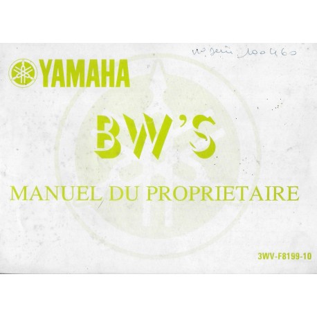 YAMAHA BW'S de 1991 Type 3WV  (05 / 1990) 