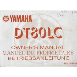 YAMAHA DT 80 LC de 1987 type 2RA (01 / 1987)