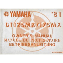 YAMAHA DT 125 MX de 1981  Type 4J3 (09 / 1980)