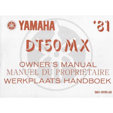 YAMAHA DT 50 MX de 1981 type 5M3  (mars 1981)