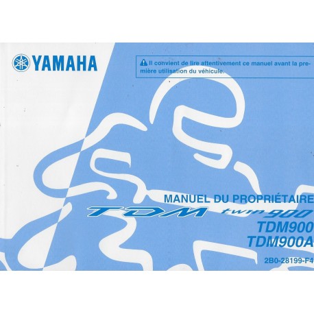 YAMAHA TDM 900 / 900 A de 2009 type 2BO (09 /2008)