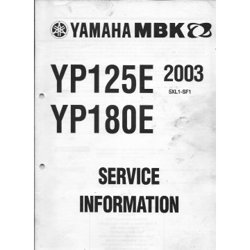 Yamaha MBK YP 125 E / YP 180 E 2003 (informations techniques)
