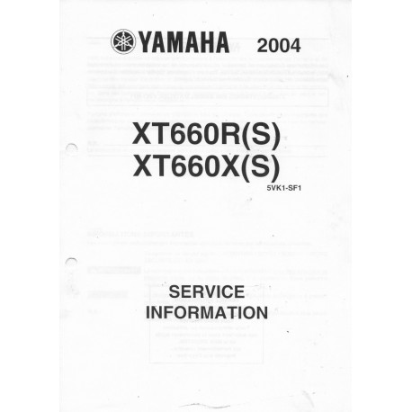 Manuel d'informations techniques Yamaha XT660R/X