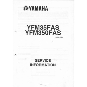 Manuel d'informations techniques Yamaha YFM 350 AS