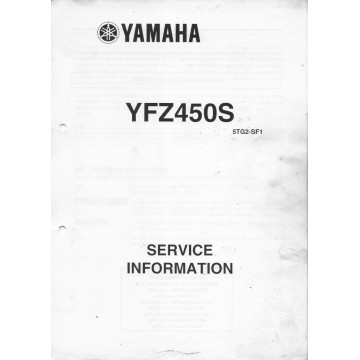 Manuel d'informations techniques Yamaha YZF 450 S