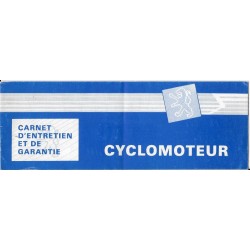 Carnet d'entretien et de garantie Cyclomoteur Peugeot