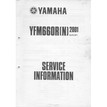 Manuel d'informations techniques Yamaha YFM660R 2001-2002