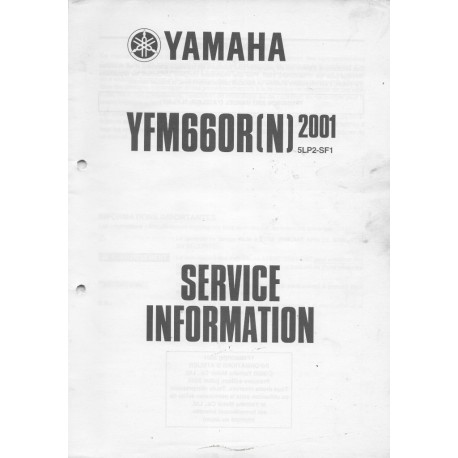 Manuel d'informations techniques Yamaha YFM660R 2001-2002