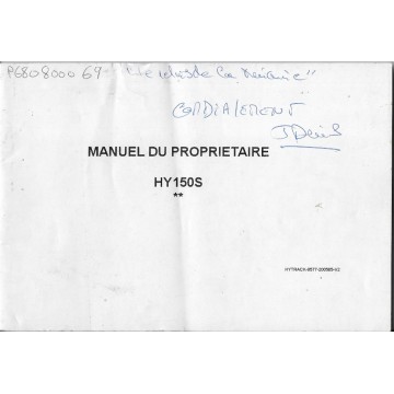 Manuel du propriétaire  quad HY150S 