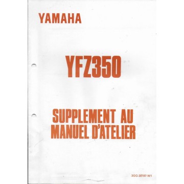YAMAHA YFZ 350 de 1991 (Manuel atelier additif 12 / 1990)