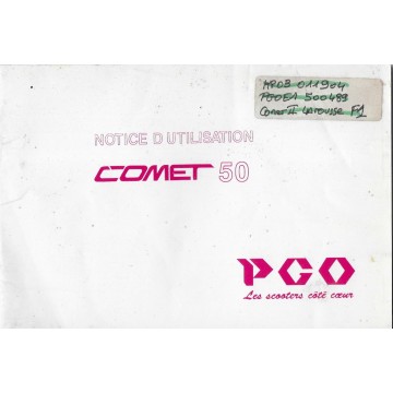 Notice d'utilisation PGO Comet