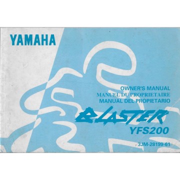 manuel du propriétaire quad Yamaha YFS200 Blaster