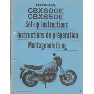 HONDA CBX 600 E / 650 E de 1983 (manuel montage)