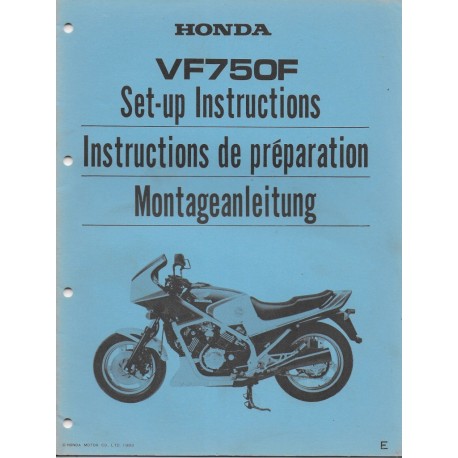 HONDA VF 750 F de 1984 (manuel montage)
