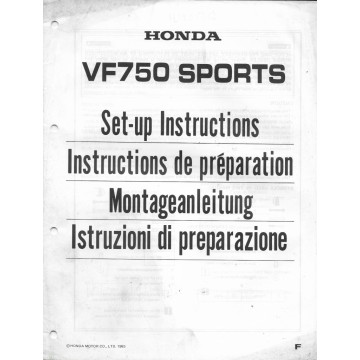 HONDA VF 750 Sports de 1985 (manuel montage)