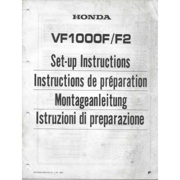 HONDA VF 1000 F  / F2 de 1985 (manuel montage)