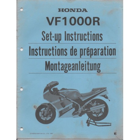 HONDA VF 1000 R de 1984 (manuel de montage)