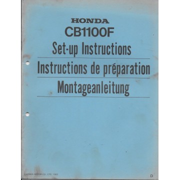 HONDA CB 1100 F de 1983 (manuel de montage)