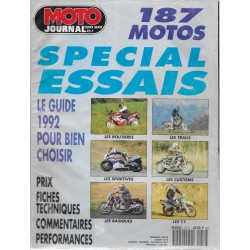 Moto Journal hors-série Spécial essais 1992