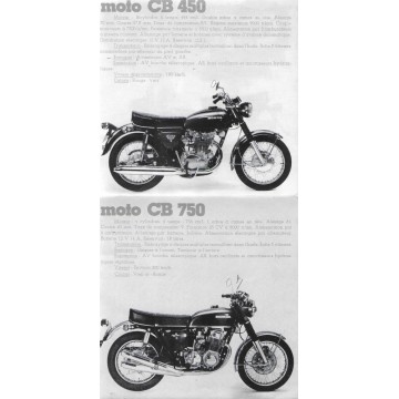 HONDA gamme motos de 1971 (Dépliant de  1971)