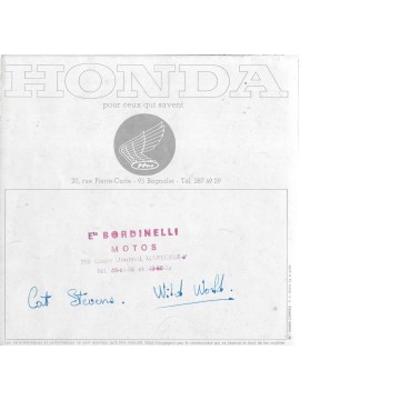 HONDA gamme motos de 1971 (Dépliant de  1971)