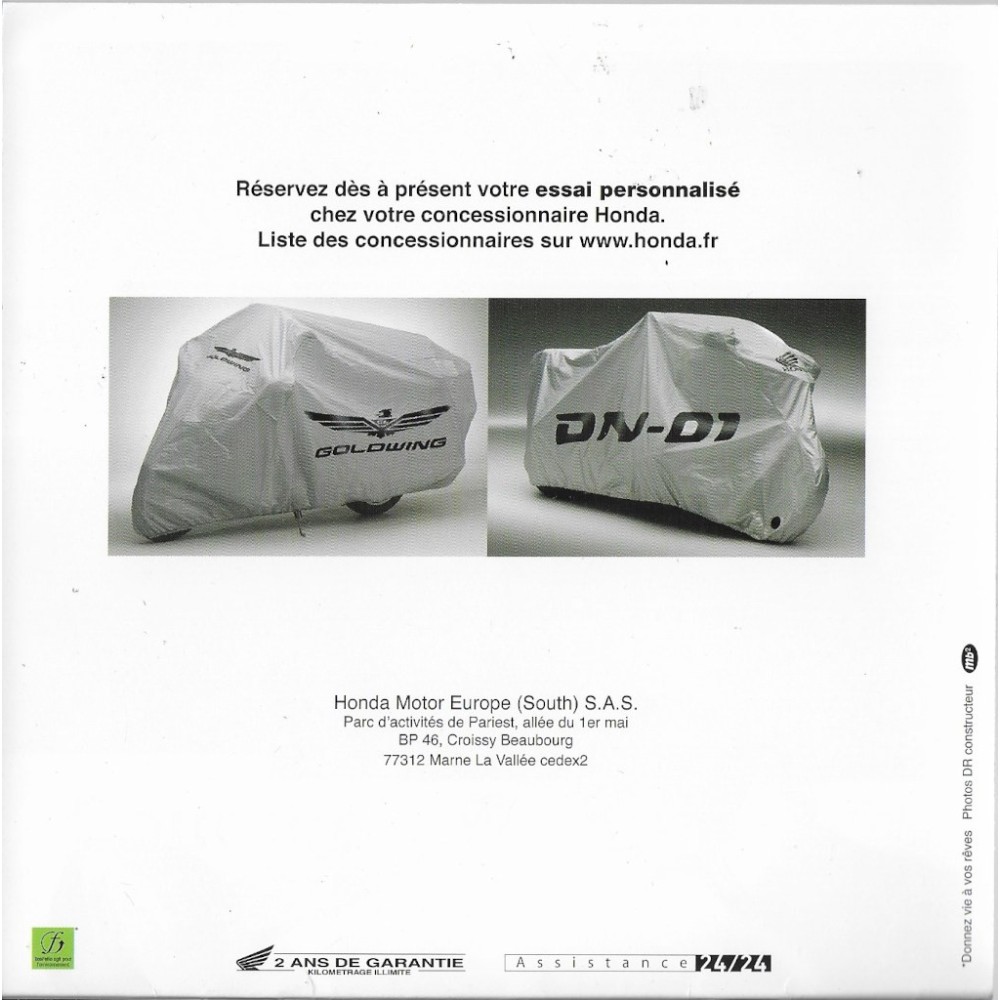 HONDA émotions garanties (essais GL 1800 et DN-01)
